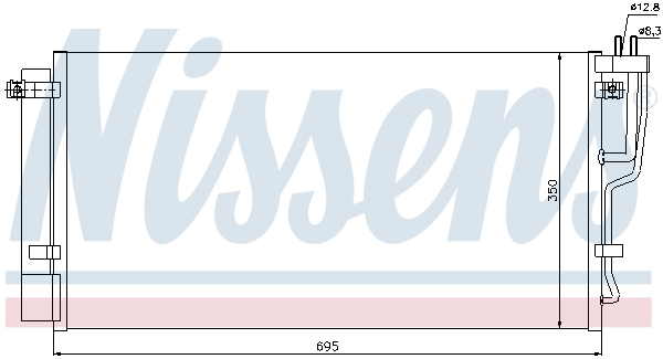 NISSENS Kondensor, klimaanlæg 94992 for KIA
