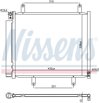 NISSENS Kondensor, klimaanlæg 940932 for SUZUKI