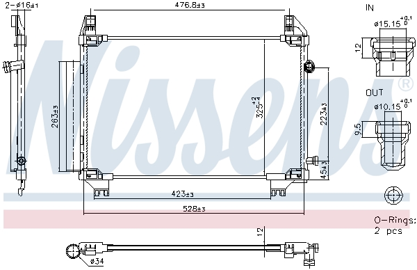 NISSENS Kondensor, klimaanlæg 940943 for TOYOTA
