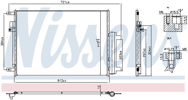 NISSENS Kondensor, klimaanlæg 940955 for JEEP