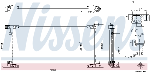 NISSENS Kondensor, klimaanlæg 940970 for TOYOTA