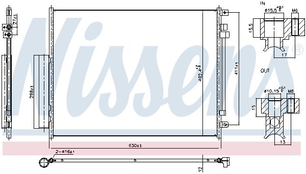 NISSENS Kondensor, klimaanlæg 940972 for ALFA ROMEO