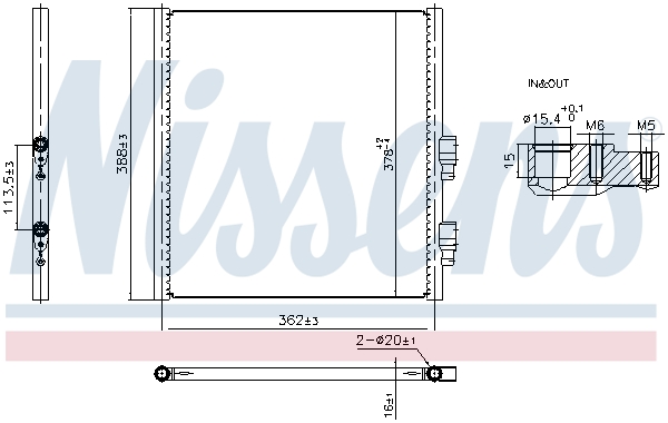 NISSENS Kondensor, klimaanlæg 941308 for AUDI PORSCHE