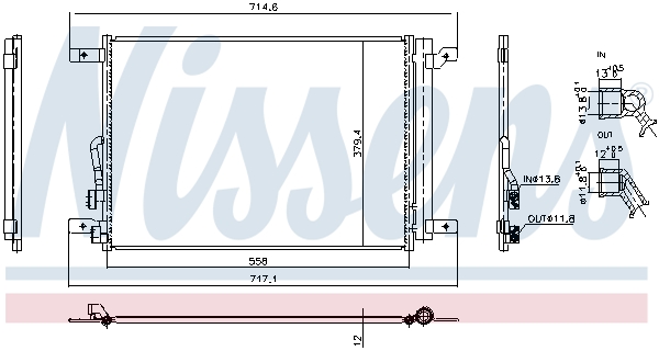 NISSENS Kondensor, klimaanlæg 940974 for AUDI