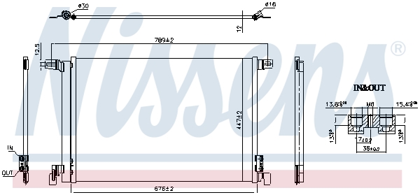 NISSENS Kondensor, klimaanlæg 941266 for BENTLEY AUDI PORSCHE