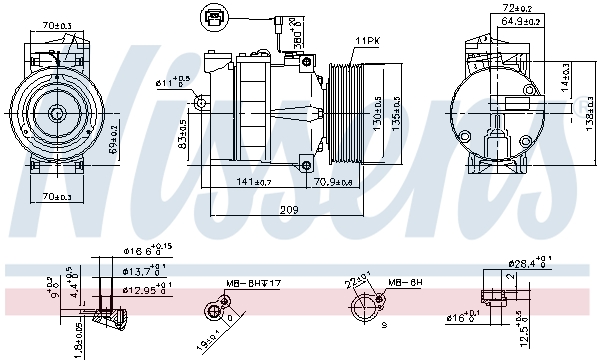 NISSENS 89028 for MERCEDES-BENZ