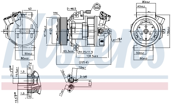 NISSENS Kompressor, klimaanlæg 890138 for RENAULT