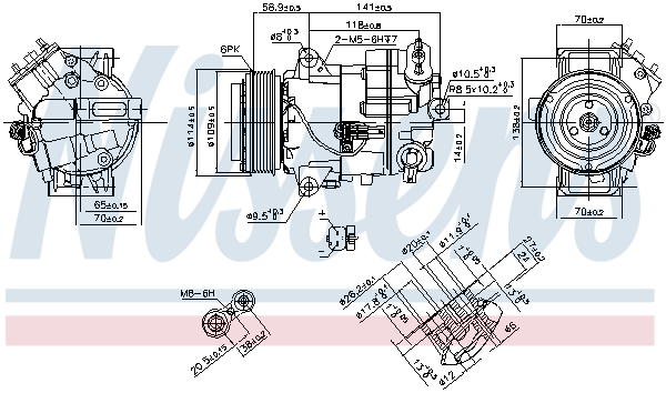 NISSENS Kompressor, klimaanlæg 890263 for VAUXHALL