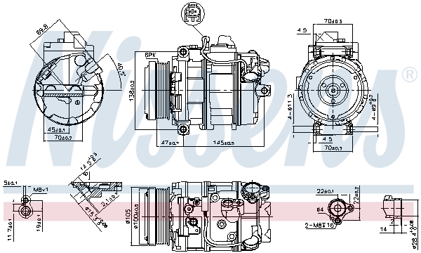 NISSENS Kompressor, klimaanlæg 89212 for OPEL VAUXHALL