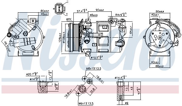 NISSENS Kompressor, klimaanlæg 890210 for DS PEUGEOT