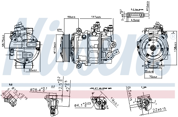 NISSENS Kompressor, klimaanlæg 890754 for VW