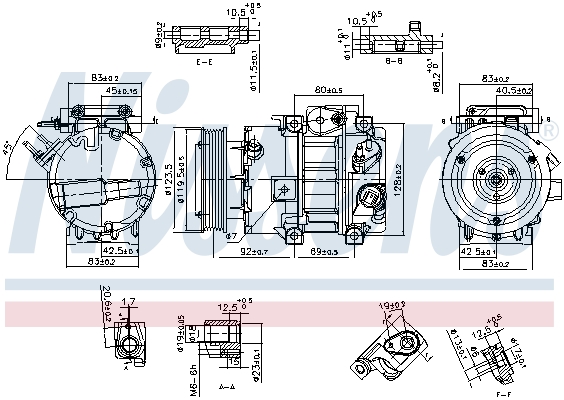 NISSENS Kompressor, klimaanlæg 890917 for KIA