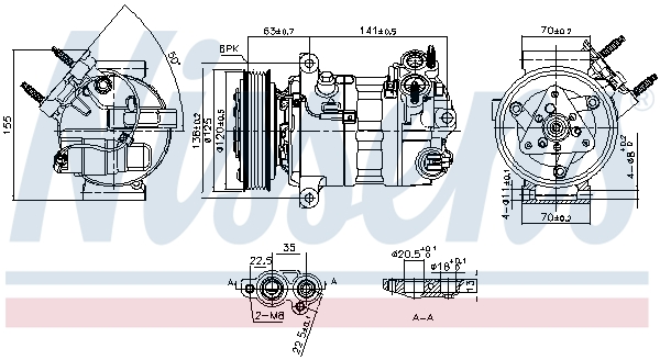 NISSENS Kompressor, klimaanlæg 890594 for VOLVO