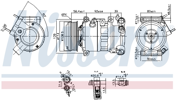 NISSENS Kompressor, klimaanlæg 890599 for PEUGEOT VAUXHALL DS