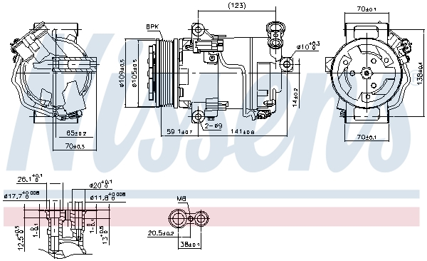 NISSENS Kompressor, klimaanlæg 890006 for OPEL VAUXHALL
