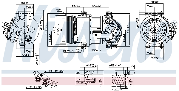 NISSENS Kompressor, klimaanlæg 890078 for MERCEDES-BENZ
