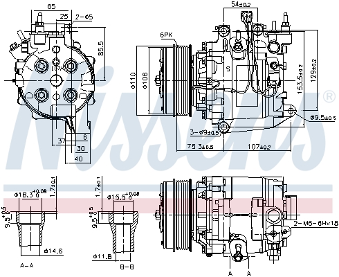 NISSENS Kompressor, klimaanlæg 890195 for HONDA