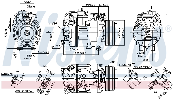 NISSENS Kompressor, klimaanlæg 890218 for ALPINA