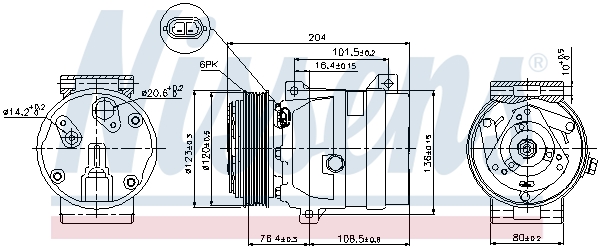 NISSENS Kompressor, klimaanlæg 89063 for VAUXHALL OPEL NISSAN