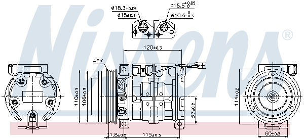 NISSENS Kompressor, klimaanlæg 89099 for SUZUKI