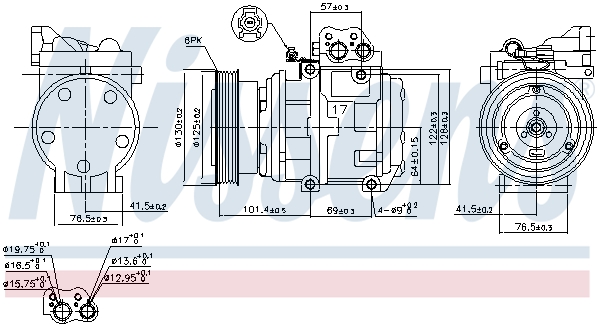 NISSENS Kompressor, klimaanlæg 89153 for KIA HYUNDAI
