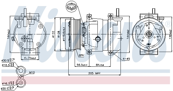 NISSENS Kompressor, klimaanlæg 89221 for PONTIAC CHEVROLET