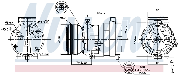 NISSENS Kompressor, klimaanlæg 89267 for RENAULT
