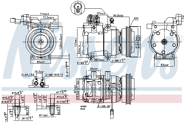 NISSENS Kompressor, klimaanlæg 89291 for HYUNDAI