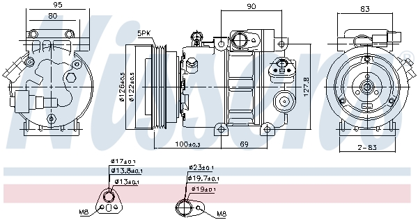 NISSENS Kompressor, klimaanlæg 89292 for KIA HYUNDAI