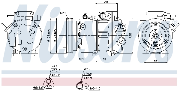 NISSENS Kompressor, klimaanlæg 89298 for HYUNDAI KIA