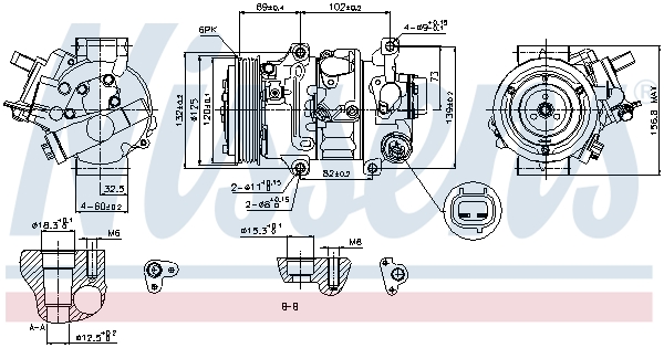 NISSENS Kompressor, klimaanlæg 89314 for TOYOTA