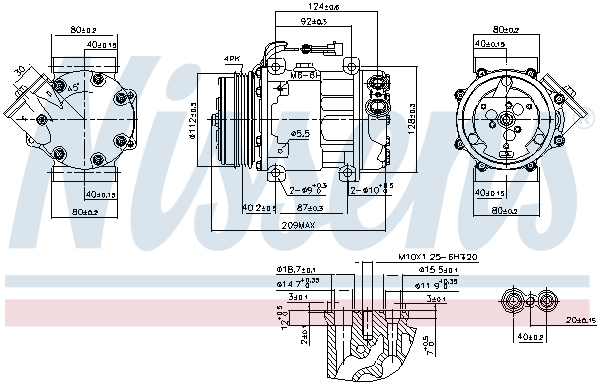 NISSENS Kompressor, klimaanlæg 89347 for PEUGEOT