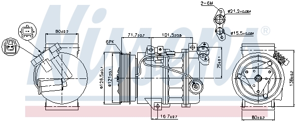 NISSENS Kompressor, klimaanlæg 89386 for RENAULT