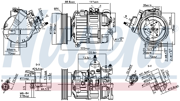 NISSENS Kompressor, klimaanlæg 89463 for VOLVO