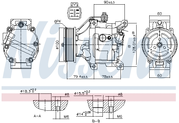 NISSENS Kompressor, klimaanlæg 89530 for TOYOTA