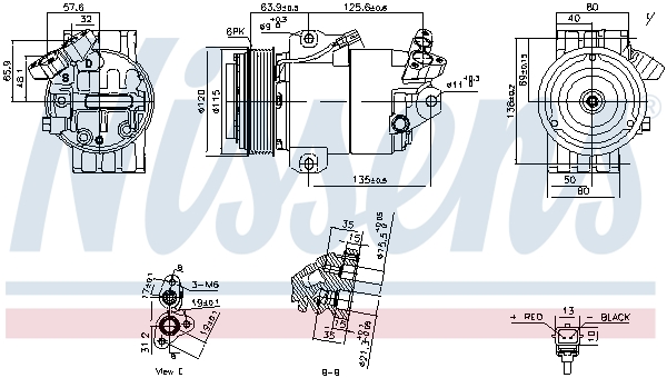 NISSENS Kompressor, klimaanlæg 891012 for RENAULT