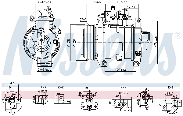 NISSENS Kompressor, klimaanlæg 891044 for HONDA