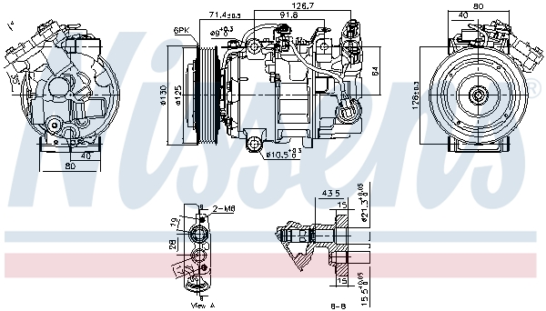 NISSENS Kompressor, klimaanlæg 890763 for RENAULT