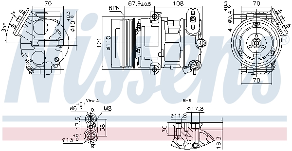 NISSENS Kompressor, klimaanlæg 890663 for OPEL VAUXHALL
