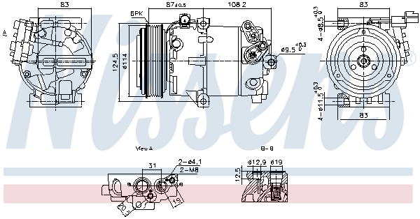NISSENS Kompressor, klimaanlæg 890897 for HYUNDAI