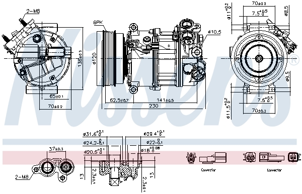 NISSENS Kompressor, klimaanlæg 891004 for VOLVO