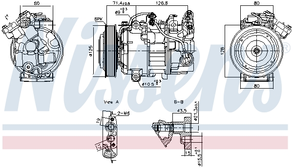 NISSENS Kompressor, klimaanlæg 891043 for RENAULT