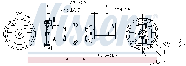 NISSENS Kabineblæser 87097 for VW