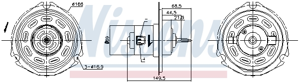 NISSENS Kabineblæser 87058 for DAEWOO