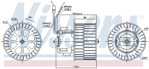 NISSENS Kabineblæser 87143 for OPEL CHEVROLET