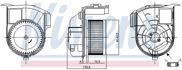 NISSENS Kabineblæser 87393 for RENAULT