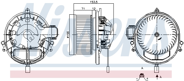 NISSENS Kabineblæser 87431 for BMW