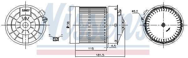 NISSENS Kabineblæser 87722 for NISSAN