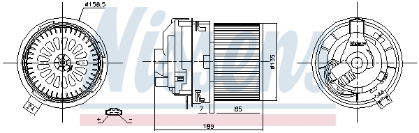 NISSENS Kabineblæser 87360 for RENAULT