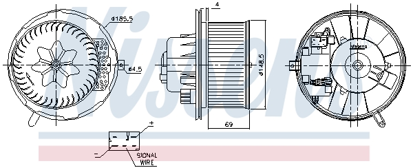 NISSENS Kabineblæser 87762 for VW